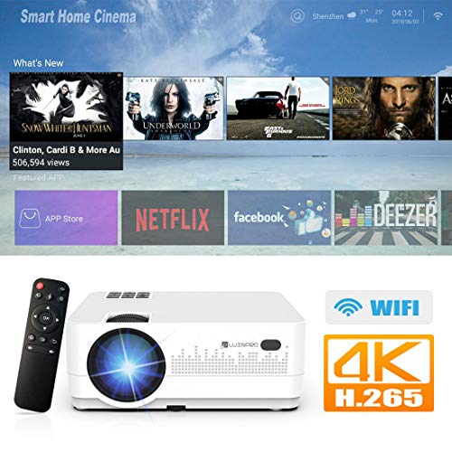 Android Projector, LUXNPRO Video Projector LCD Mini Projector,2019 Upgraded 3500 Lux, Supports 1080P