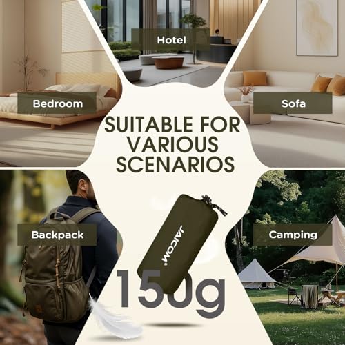 JAICOM Hüttenschlafsack Ultraleicht, Neuer Nylon Schlafsack Liner (nur 150g) - Kleines Packmaß & besonders weich Reiseschlafsack, I Ideal für Backpacking, Hostels, Hütten Camping