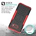 SKTGSLAMY for LG G8X ThinQ Case, with HD Screen Protector, [Shockproof] Tough Rugged Dual Layer Protective Case Hybrid Kickstand Cover for LG G8X ThinQ (Red)