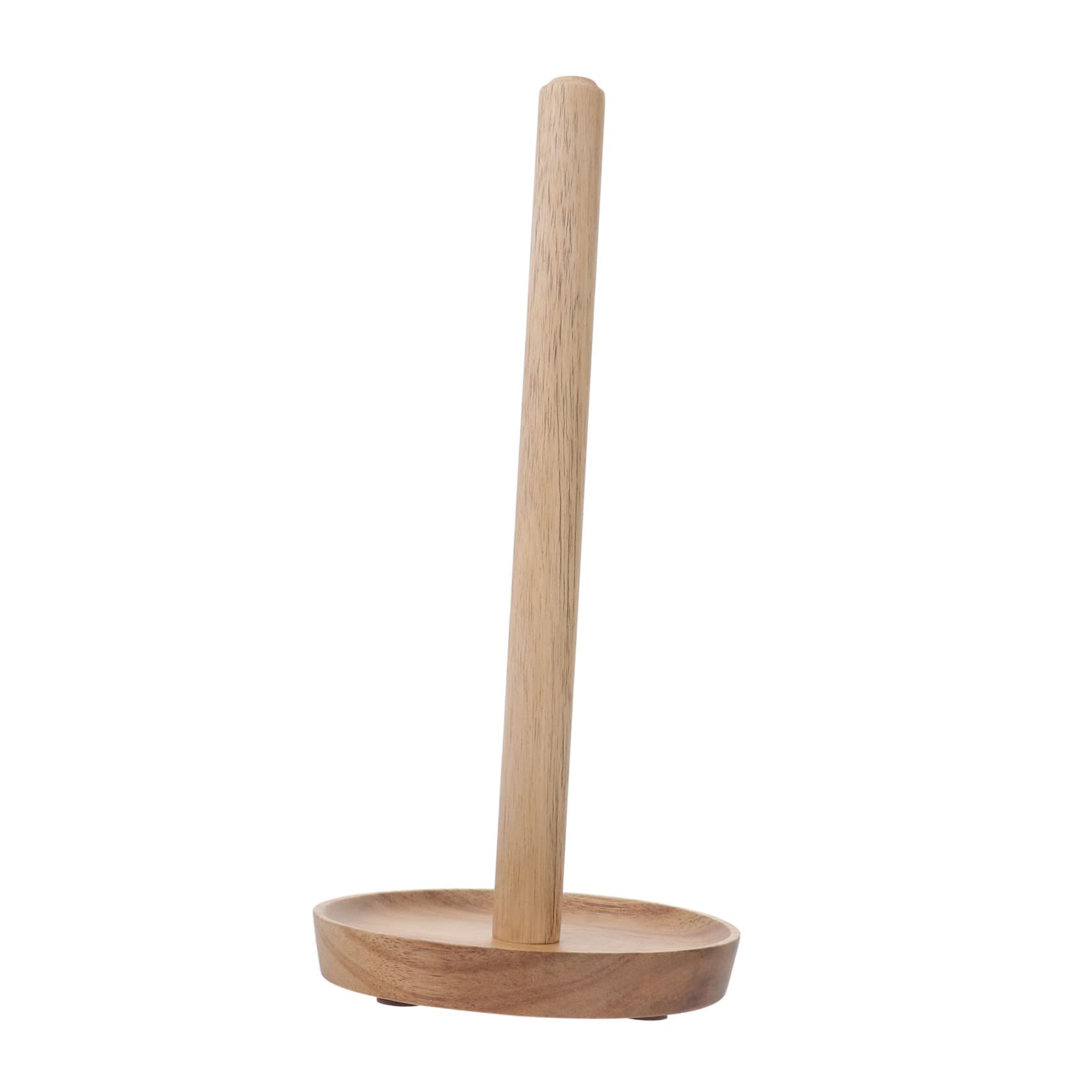 WATIIFUFU Solid Wood Toilet Roll Holder Stand, Dark, 32X15CM