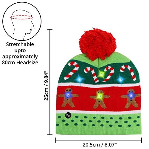 Cappello Natale LED - Cappellino Natale Rosso