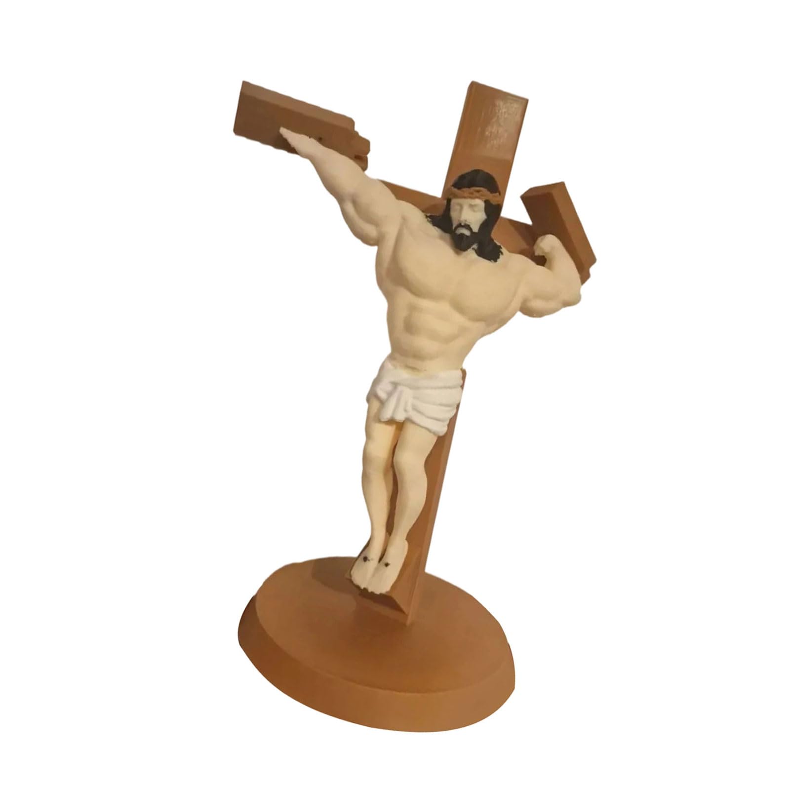 Buxuaaaa Practical PVC Muscular Jesuses Statue for Holiday and Home Display Faashion Accessory for Indoor and Outdoor Decoration Jesuses Religious Decoration