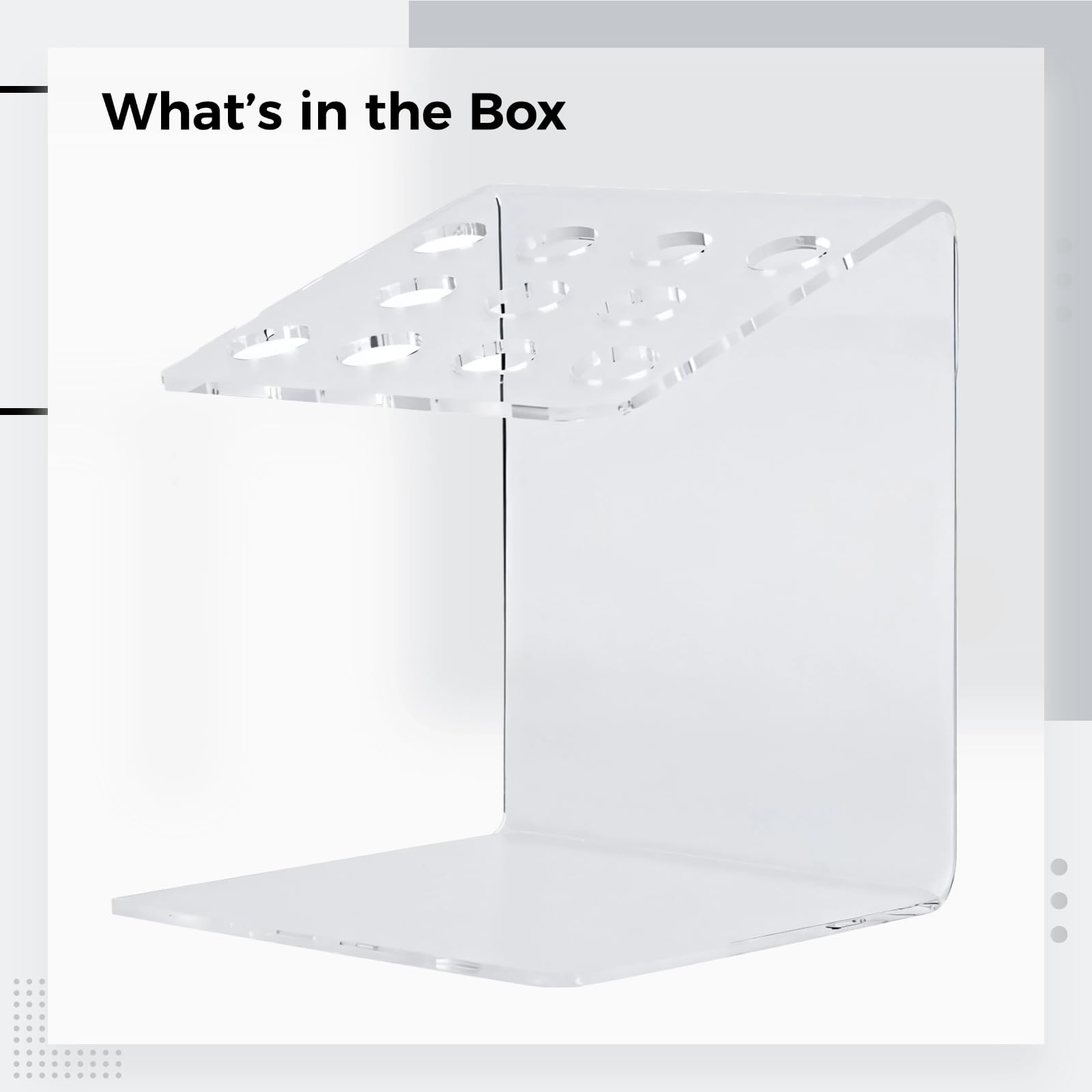 Clear Acrylic 11-Hole Syringe Organizer, Compact Resin Syringe Holder, Space-Saving And Sturdy Rack