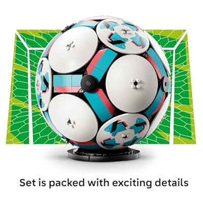 LEGO Editions Soccer Ball - Building Toy for Kids - Collectible Sports Decor for Boys & Girls, Ages 10+ Includes Micro Stadium - Gift Idea for Birthdays - 43019
