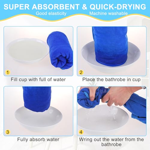 Image of BEAUTYZOO Dog Bathrobe,Dog Drying Coat,Fast Drying Super Absorbent Dog Bath Robe,Adjustable Belly Strap Dog Towels for Drying Dogs Medium Large,Microfibre Soft Dog Robes for After Bath,Dark Blue L