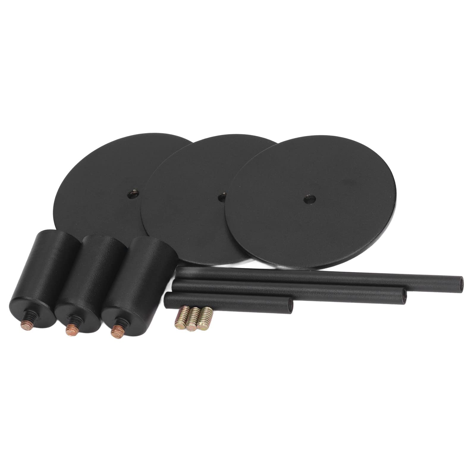 Black Metal Taper Candle Holders Elegant Decorative Set for Home Display