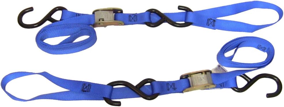 Ancra 49380-12-03 Blue Integra Soft Hook Cam Buckle Tie Down, 6 Pack
