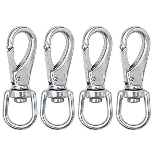 image for SHONAN.SYSTEMS SHONAN Stainless Steel Swivel Eye Snap Hook- 4-Pack (3-