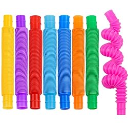 SULOLI 8pcs Pop Tubes Sensory Fidget Toys