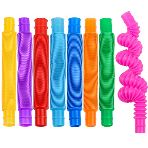 SULOLI 8pcs Pop Tubes Sensory Fidget Toys For Children or Adults, Autism and Special Needs. Reduce Anxiety and Stress