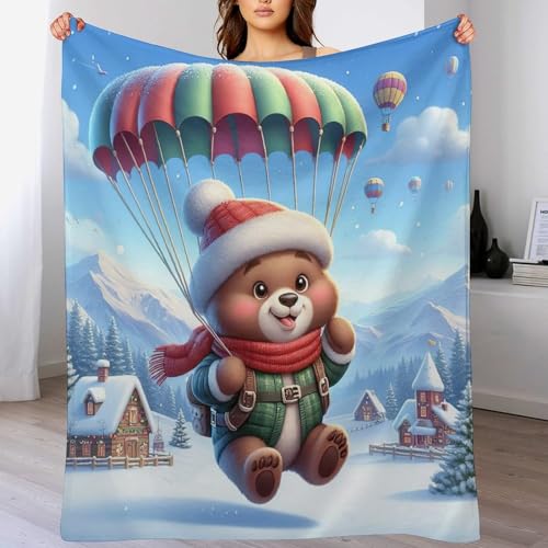 Couverture en Lit Douce pour Soirée Cocooning | Plaid Ours 150x200cm - 2