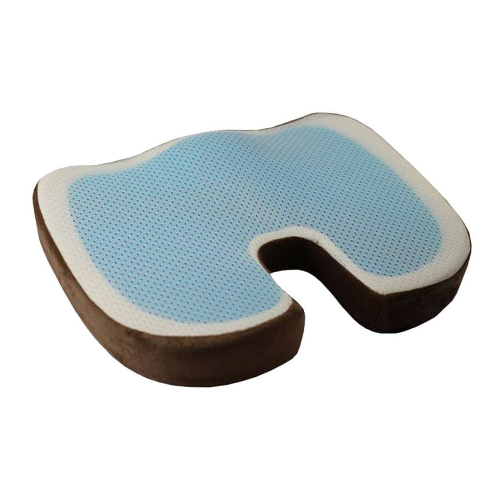 FZC Gel Seat Cushion Orthopedic Pad Comfort Memory Foam Chair Pads Coffee