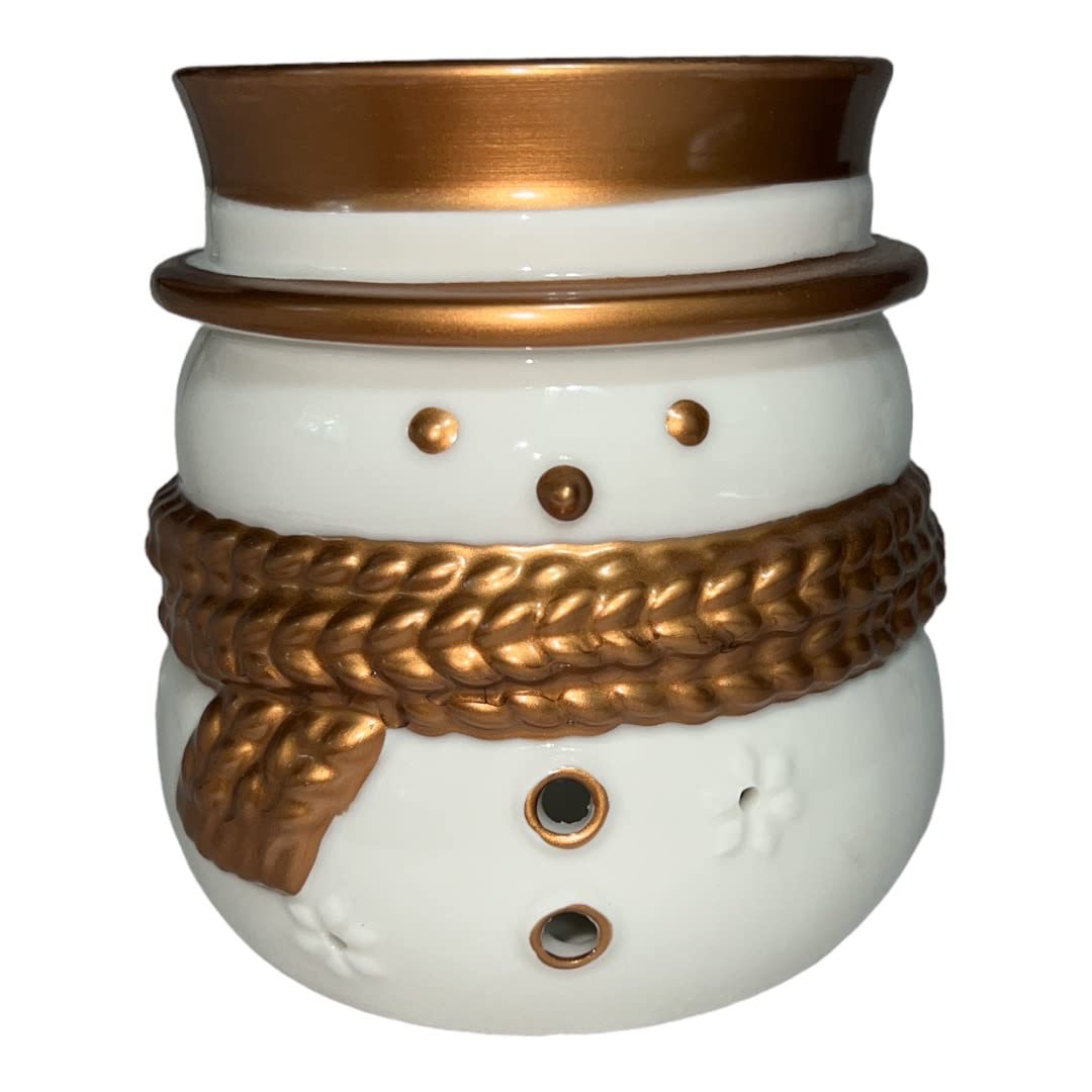 Hidd_ntr_asur_s Snowman Tea Light Holder with Four Sparkling Cinnamon, Tea Light Candles