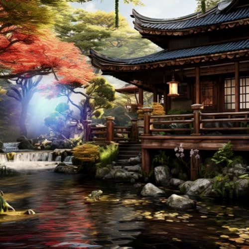Gentle Zen Escape | Soothing Garden ASMR Sounds | Water Frog Breeze Leaves Birds Chimes