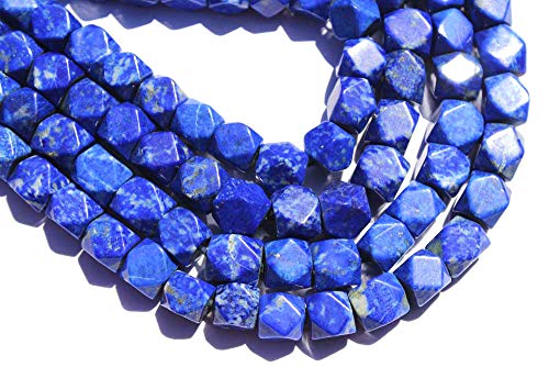 Perles Lapi Lazuli de qualité A+, pierres semi-précieuses taillées - 4