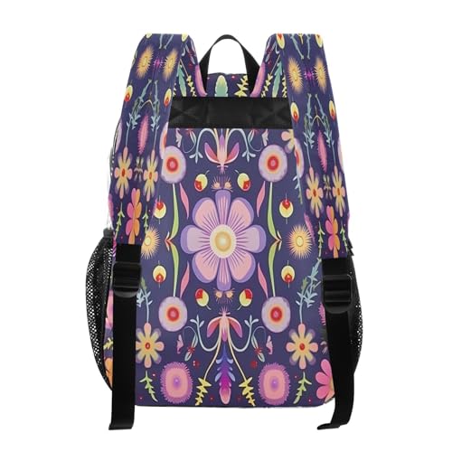 Cute Flower Pattern Clear Backpack - Stadium Approved Large 15.7-inch Waterproof Transparent Bag for Sports, Concerts, Work, Travel#2203