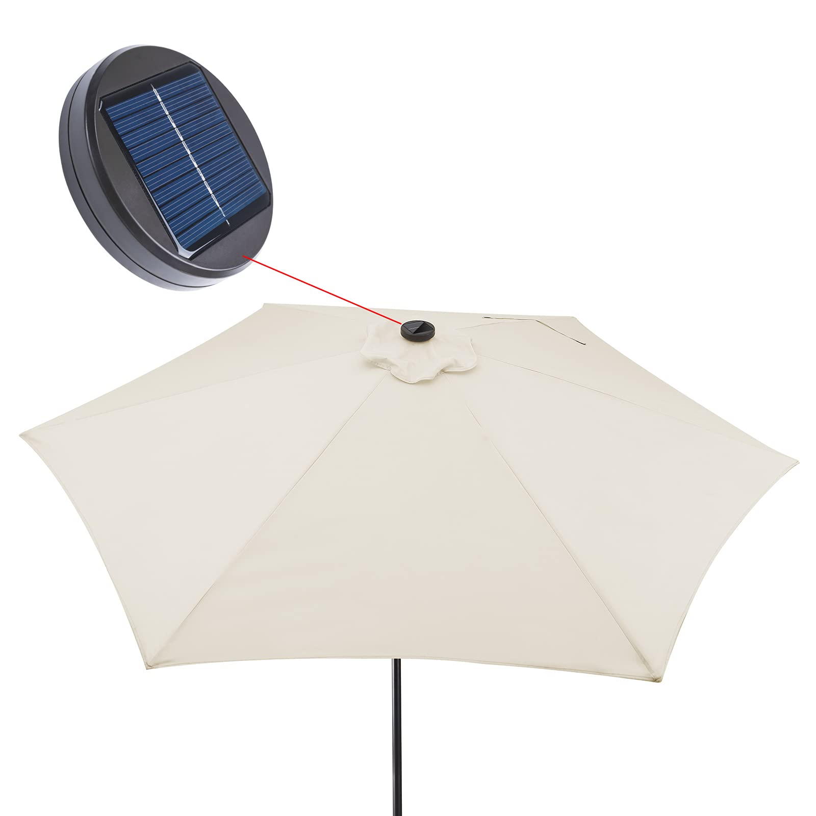 Kingsleeve Ombrellone LED illuminazione 300 cm protezione UV 80+ custodia protettiva grande rotonda solare pieghevole ombrellone da giardino terrazza giardino balcone