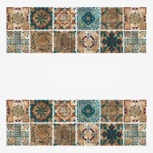 �ǎ��X�e�b�J�[ �^�C���X�e�b�J�[ ���U�C�N�^�C���V�[�� �� PVC �k���� ������� DIY �ǎ��f�R���[�V���� ���^�y�ʎ��[�֗� ���Ή��E���ŁA�h���h���A�ϗp���ɗD��� �i4�Z�b�g�A96������j (14,15*15CM*96PCS)