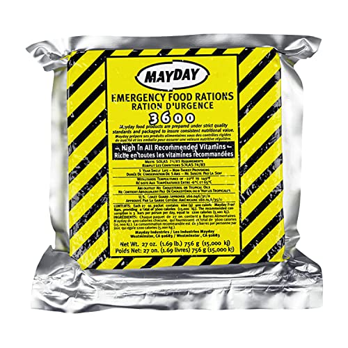 Mayday Food Bars Emergency 3600 Calorie Food Bars (20 per case) weight 39 lbs