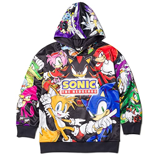 SEGA Sonic the Hedgehog Knuckles Shadow Tails Fleece Pullover Hoodie Little Kid to Big Kid3