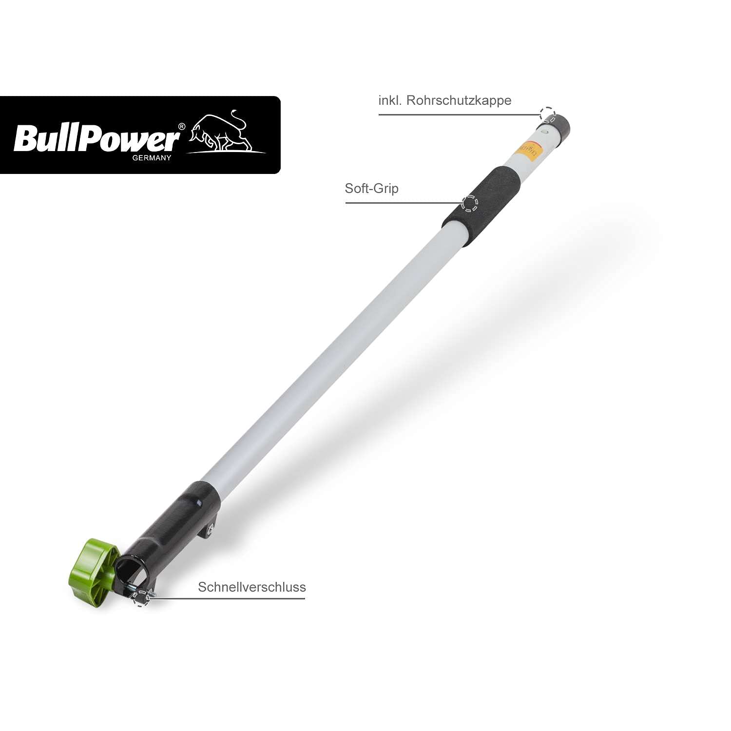 BullPower MF-5206 Multitool 5in1 Heckenschere Motorsäge Motorsense Benzin Rasentrimmer Freischneider Astsäge Hochentaster inkl. 90cm Verlängerung