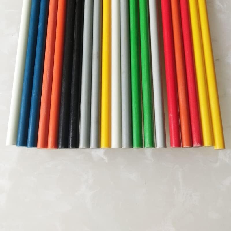 Glass Fiber Rod Diameter 14mm Insulation and High Temperature Resistance Solid Fiberglass Bar Black Add White Length 250mm - (Color: 14mm White add Black)