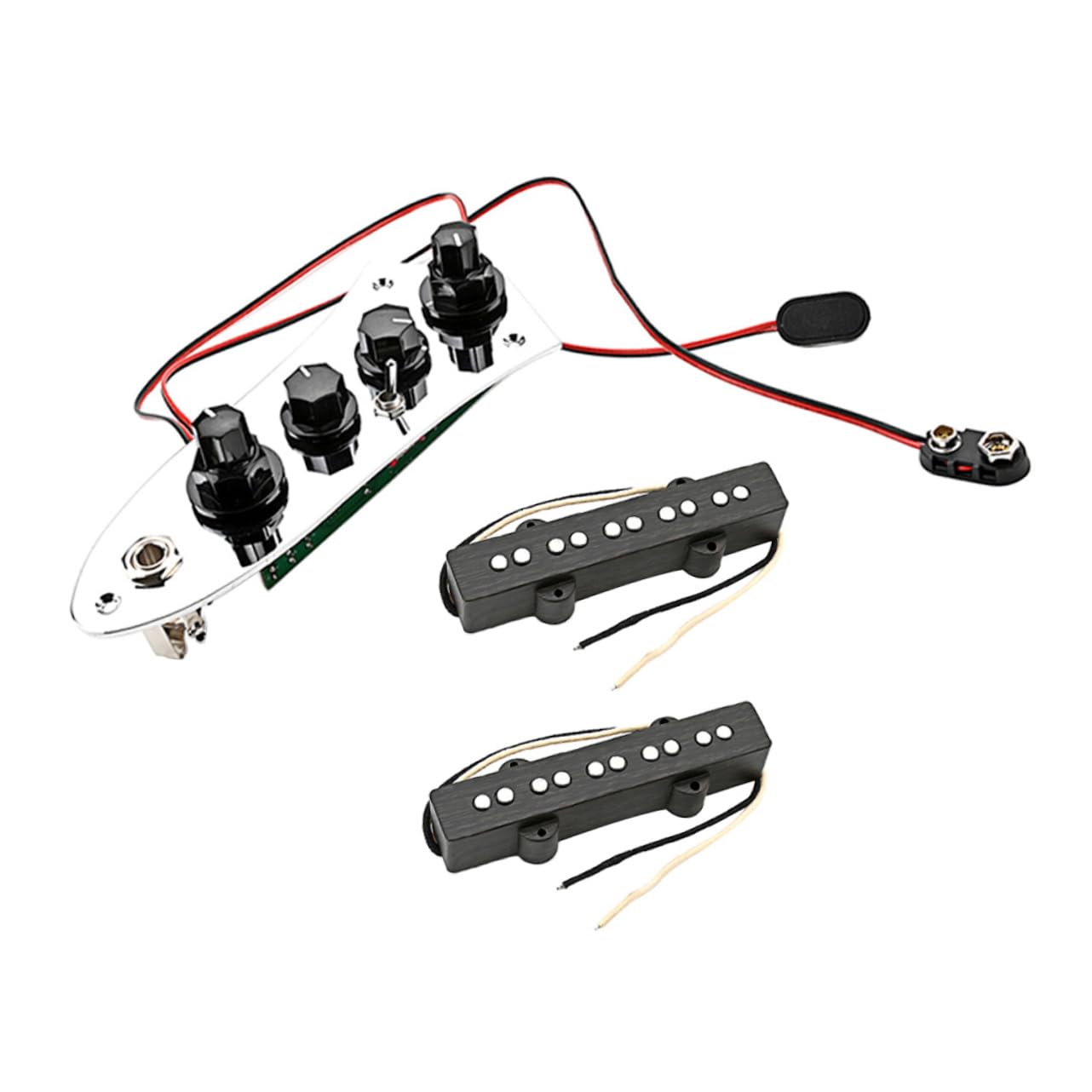 SUPVOX Set di Pickup per Basso Jb a 5 Corde, Ferro Argento, Leggero e Pratico per Amanti del Basso Elettrico