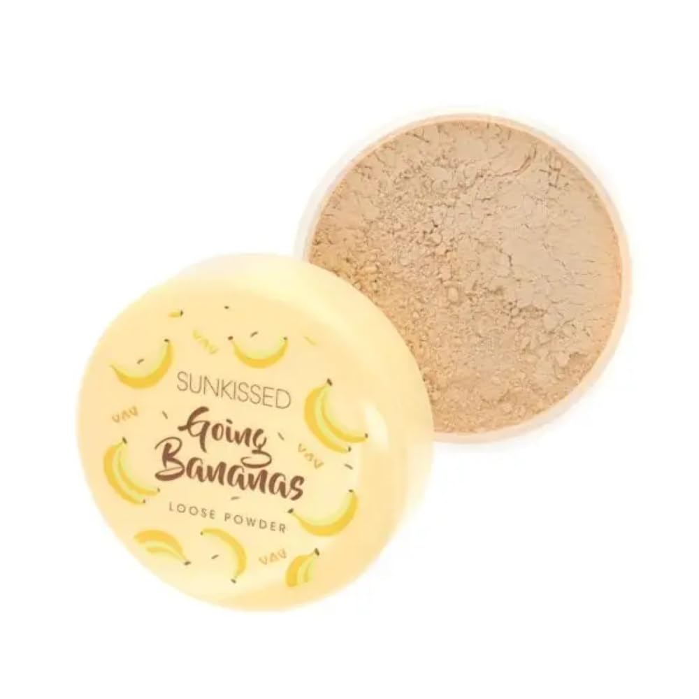 Sunkissed Going Bananas Loose Setting Powder 20g, Yellow with Golden Shimmer - Image 2