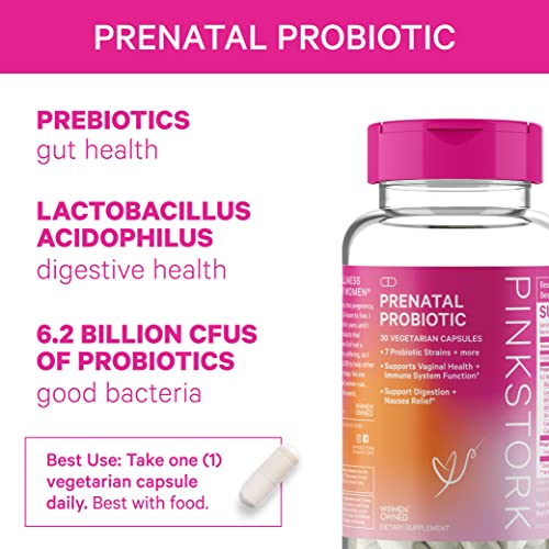 Pink Stork Liquid Prenatal Vitamin Bundle: Liquid Prenatal Vitamin With Dha And Folic Acid + Pro + Dha, Prenatal Probiotics For Women, Women-Owned #TOP3