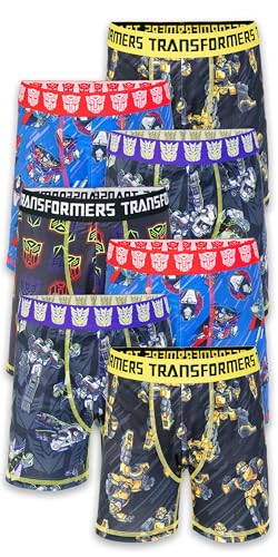 Transformers Boys' Amazon Exclusive 7-Pack Athletic Boxer Briefs with in Sizes 2/3t, 4, 6, 8 & 102