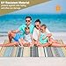 GAOMON Outdoor Rug Waterproof 8'x10', Reversible Outdoor Plastic Straw Rug, Boho Patio Rug, Indoor Outdoor Carpet, RV Mat Outside for Patio, Camp, Picnic, Balcony, Deck, Teal/Yellow(Bohemia)