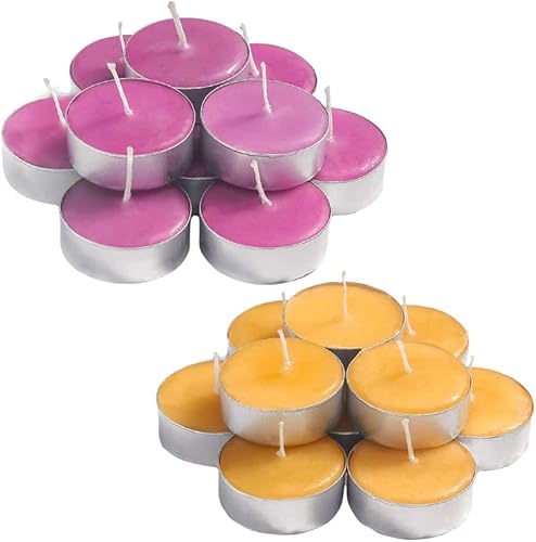 Velas de té perfumadas Lavender and Gardenia, paquete de 30 unidades, velas de lavanda y gardenia con tiempo de combustión de 3 a 4 horas, ideal