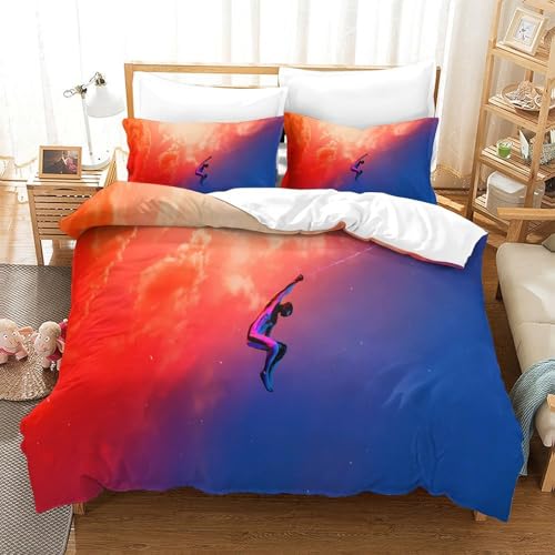 Housse de couette crâne imprimé 3D finitions soignées parure de lit confort
