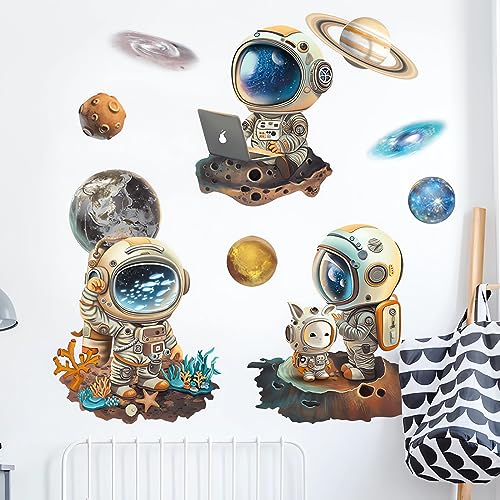Vinilos Decorativos Astronauta Espacial Sacinora 35.4x35.4 in miniatura 4