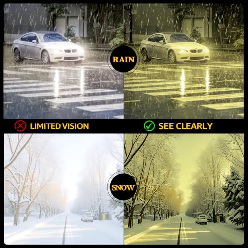 TJUTR Women's Polarized Night Driving Glasses Night Vision Yellow Lens Reduce Glare Safety Nighttime3