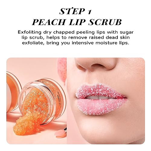 ANAI RUI Lip Balm Mask & Lip Scrub Set, Lip Care Kit - Lip Sleeping Mask Moisturizer and Lip Exfoliator, Sugar Scrub for Dry,Chapped,Lips - Image 5