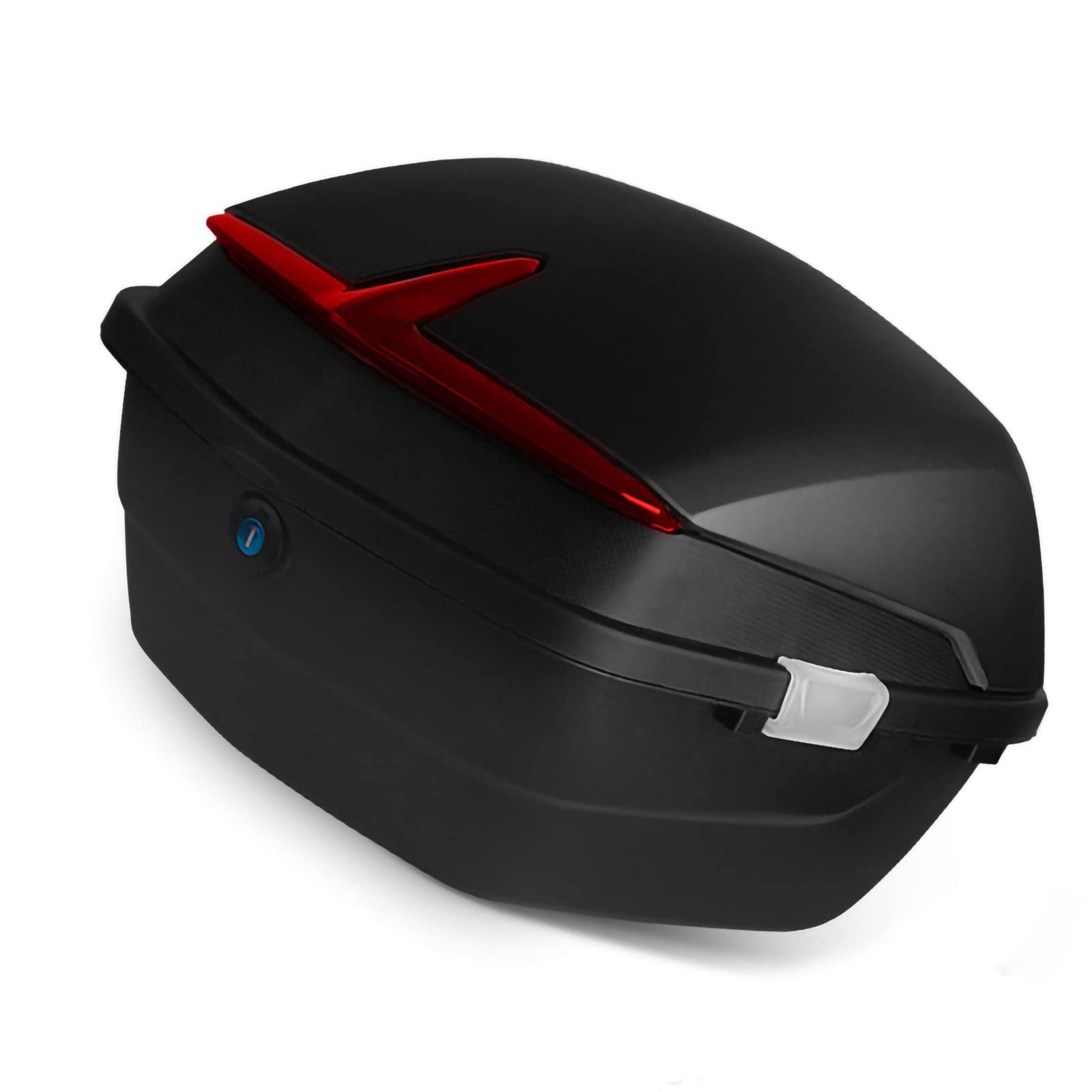 Górny Kufer Motocyklowy Cargo Scooter Tail Trunk Wodoodporny, Odporny na Uderzenia, Uniwersalny Tylny Kufer Motocyklowy o Dużej Pojemności (Czarny)