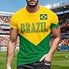 World Cup 2026 Jersey, Printed T-Shirt for Casual Wear, Crew Neck, Short Sleeve, for Everyday Sports Enthusiasts, Unisex, Optimal Durable Cotton, Everyday Companion, Versatile, Stylish P, yellow, XXL #1