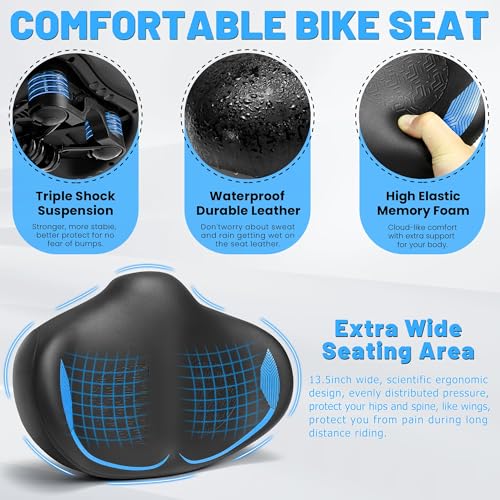 CDYWD Noseless Oversized Bike Seat