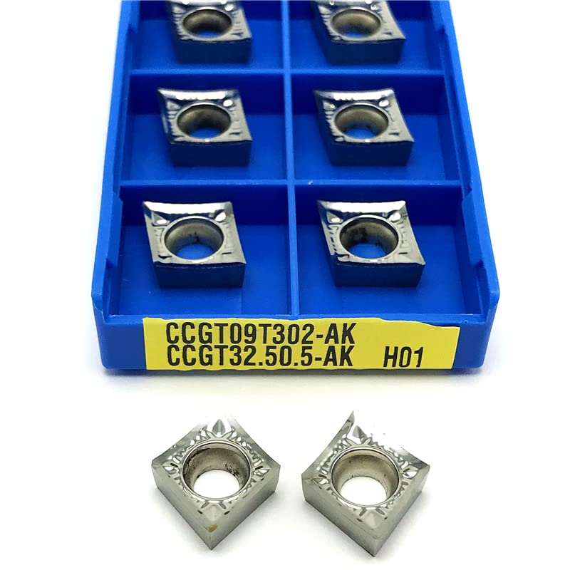 CCGT09T302 CCGT09T304 CCGT09T308 AK H01 Internal Turning Tool Aluminum Turning Insert CNC Metal Lathe Tools Cutting Tool(CCGT09T304 AK H01)