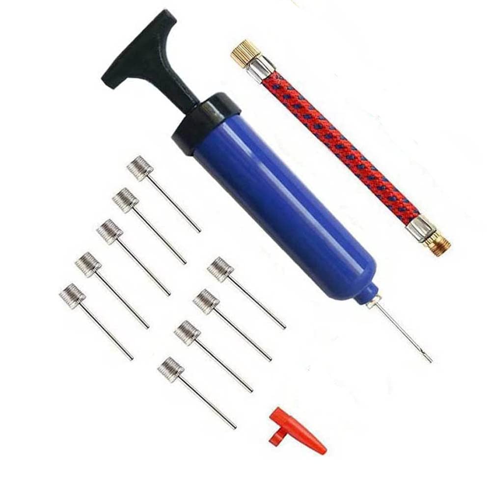 SOWUGI Pro Sports Ball Inflator Pump Tool with 10 Needles and 1 Pieces Valve Adapter, 1 Pieces Air Hose