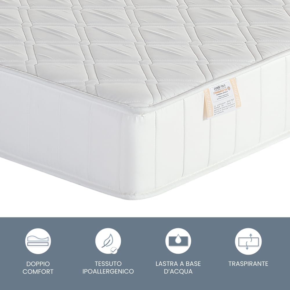 Farmarelax Materasso Memory 20 cm | Singolo 90x200 | 100% Made in Italy | 7 Zone Differenziate | Traspirante e Ergonomico | Antiacaro e Anallergico