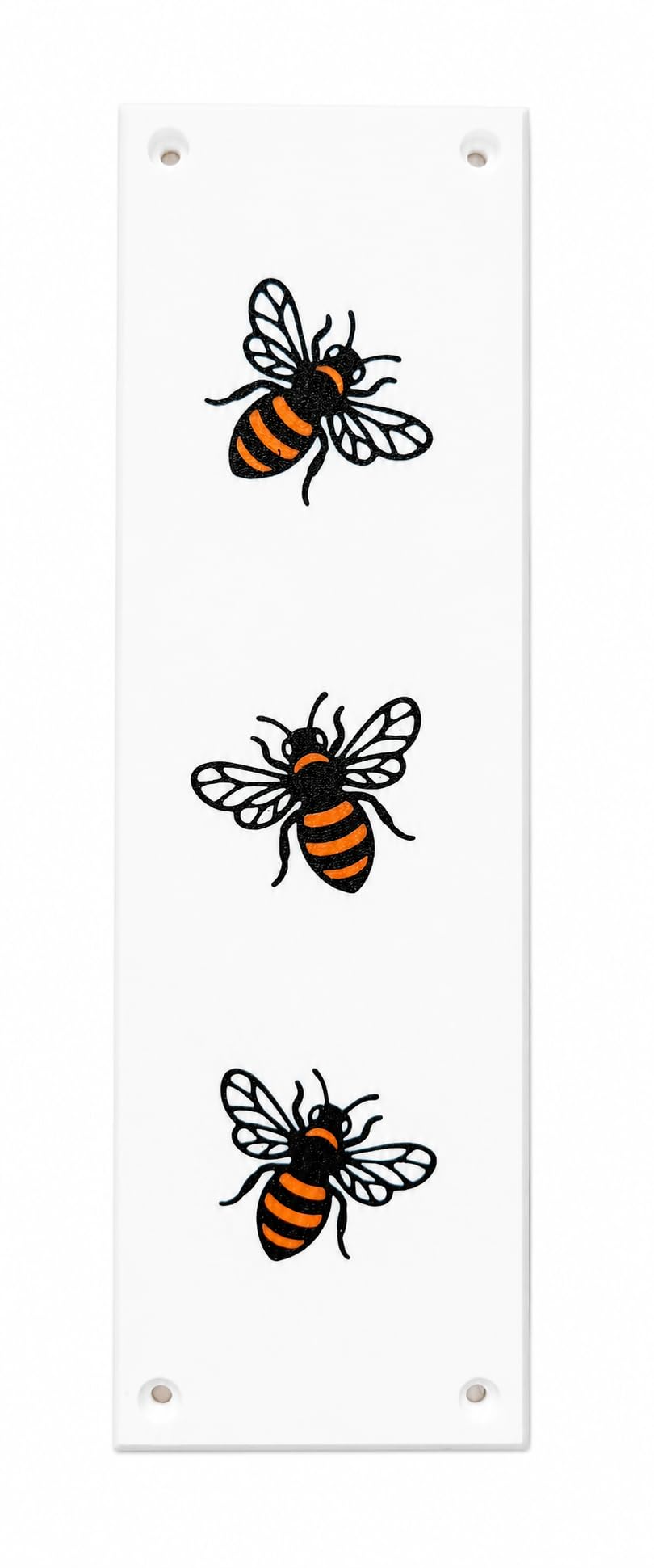 BDC Jewellery Door Finger Push Plates for Internal Doors, Butterfly, Bee or Floral Design. (Colour-Bee)