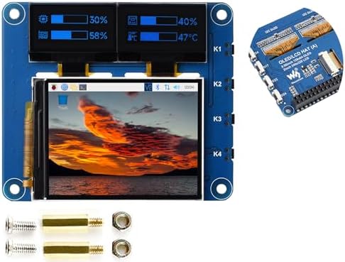 Amazon.com: OLED/LCD HAT for Raspberry Pi 4B/3B+/3B/2B/ Pi Zero/Zero W ...