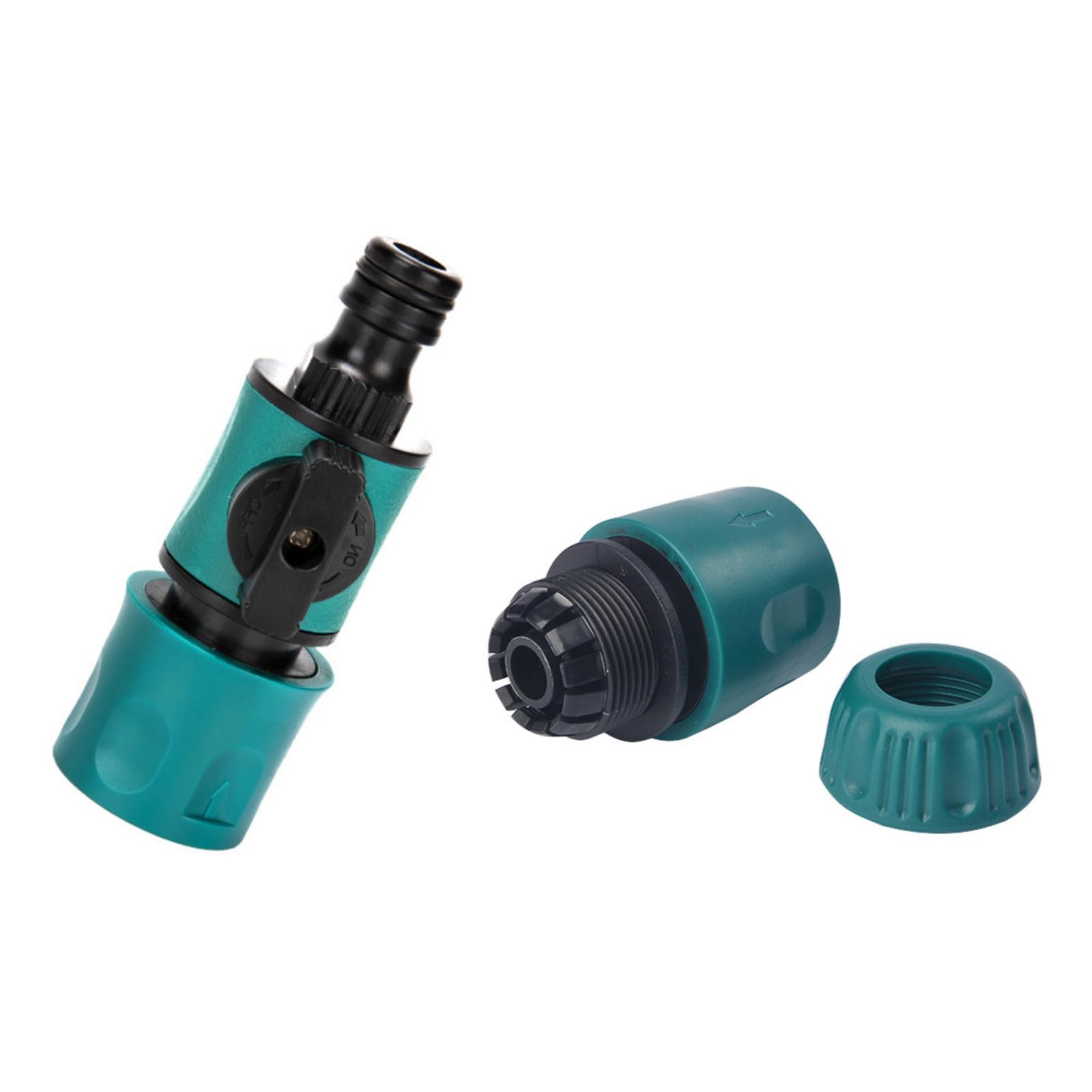 Quick Release Shut Off Valve Set – Includes 1 Male & 1 Female Connector with Hose End Quick Connectors, Compatible with garden hose accessories Inline Valve Extender for Easy Water Flow Control