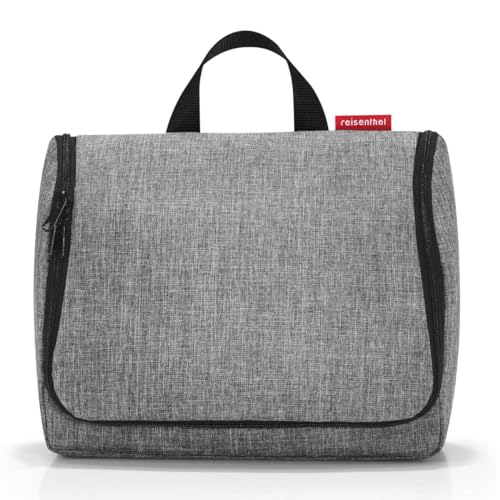 reisenthel toiletbag XL Twist Silver - praktischer Kulturbeutel mit Haken, wasserabweisendes Material