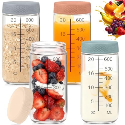 Tarros de avena sin derrames en la mochila: botes de preparación de comidas de cristal de 750 ml 2