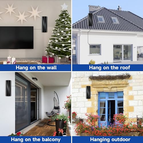 1200+ Miles Range TV Antenna, Digital TV Antenna Indoor with Amplifier and Signal Booster, Portable HD Antenna for TV Indoor Outdoor for Smart TV and Old TVs - 36ft Coax Cable - Support 8K 4K 1080p - Thumbnail 7