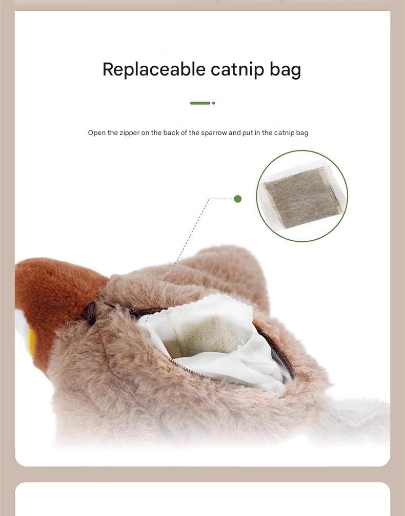 Juguete para Gatos de Pájaro Volador, Juguete de Pájaro Aleteante, Juguete Volador para Gatos, Juguete C-at de Pájaros Aleteantes, T-oy Interactivo de Pájaros Voladores para Gatos, Juguetes C-at para