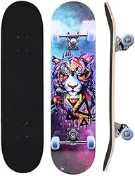 Skate Infantil Montado Com Lixa 7 Lâminas Brinquedo Radical